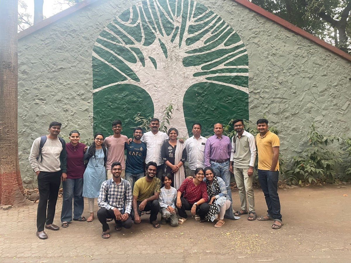 The Aapan Foundation team and young people together in Jalgaon